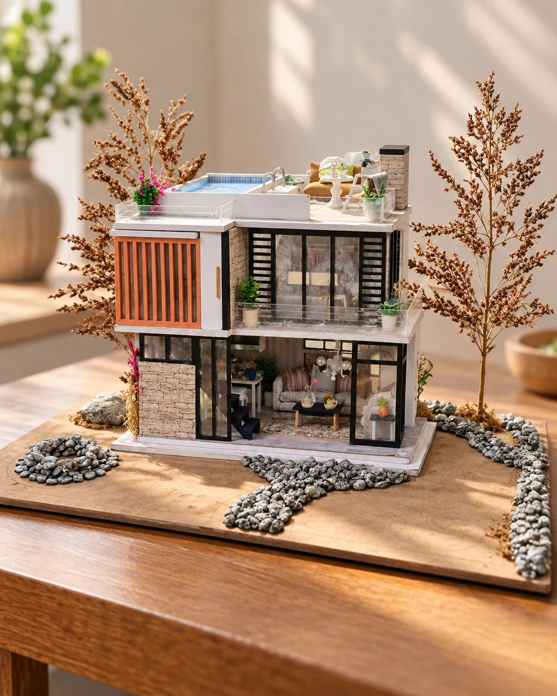 Exemple visuel de maison miniature contemporaine